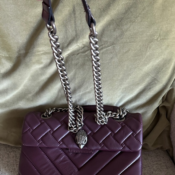 Kurt Geiger Plum Quilted Shoulder Bag - Picture 6 of 13